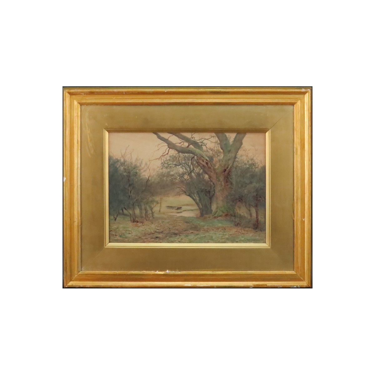 Wilmot Pilsbury, British (1840-1908) Watercolor "T