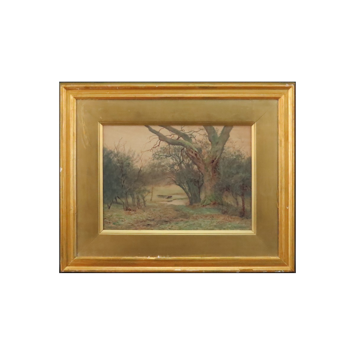 Wilmot Pilsbury, British (1840-1908) Watercolor "T