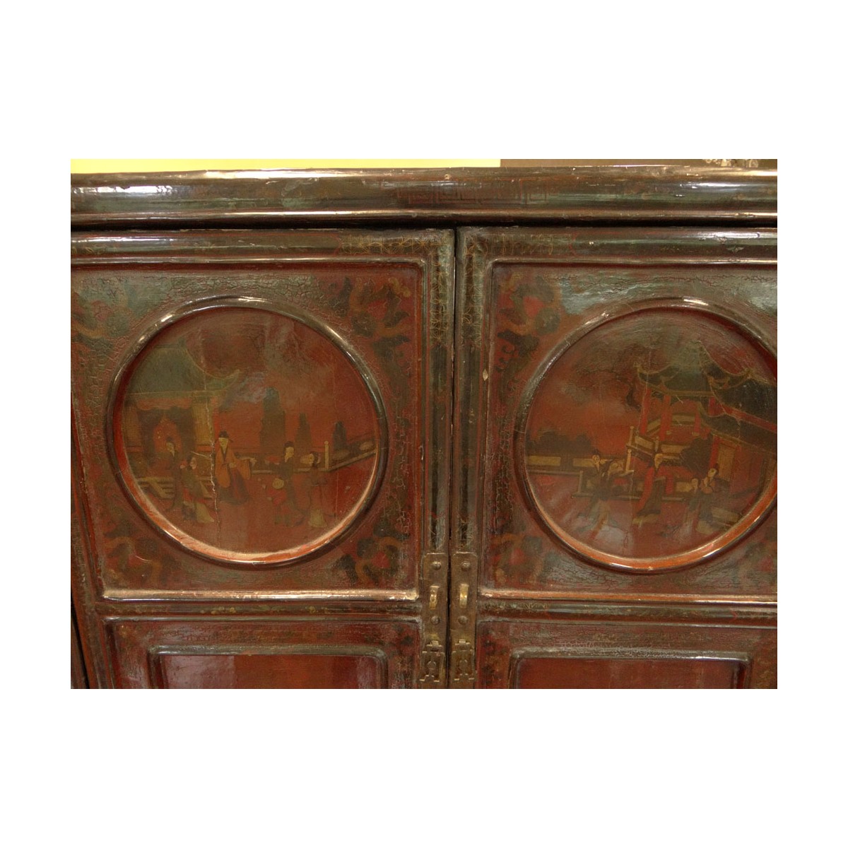 19th Century or Earlier Chinese Lacquer Two Door C
