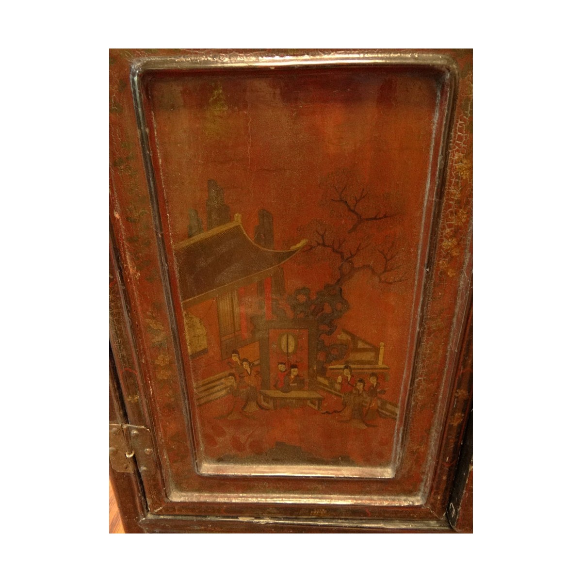 19th Century or Earlier Chinese Lacquer Two Door C