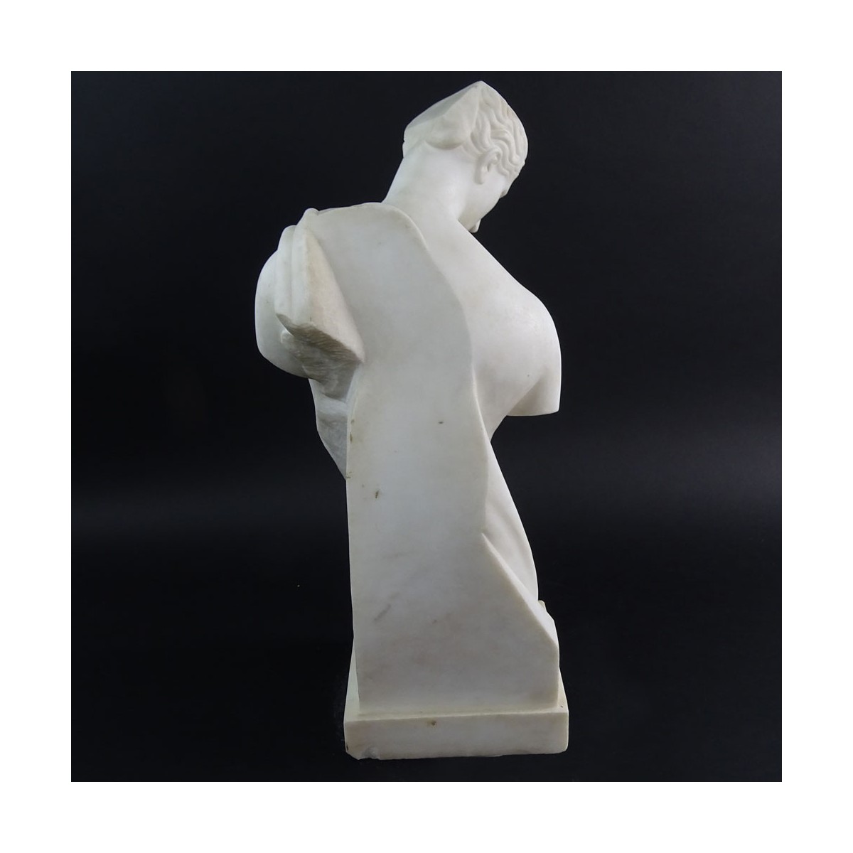 Mid 20th Century Carved Marble Classical Figure. U