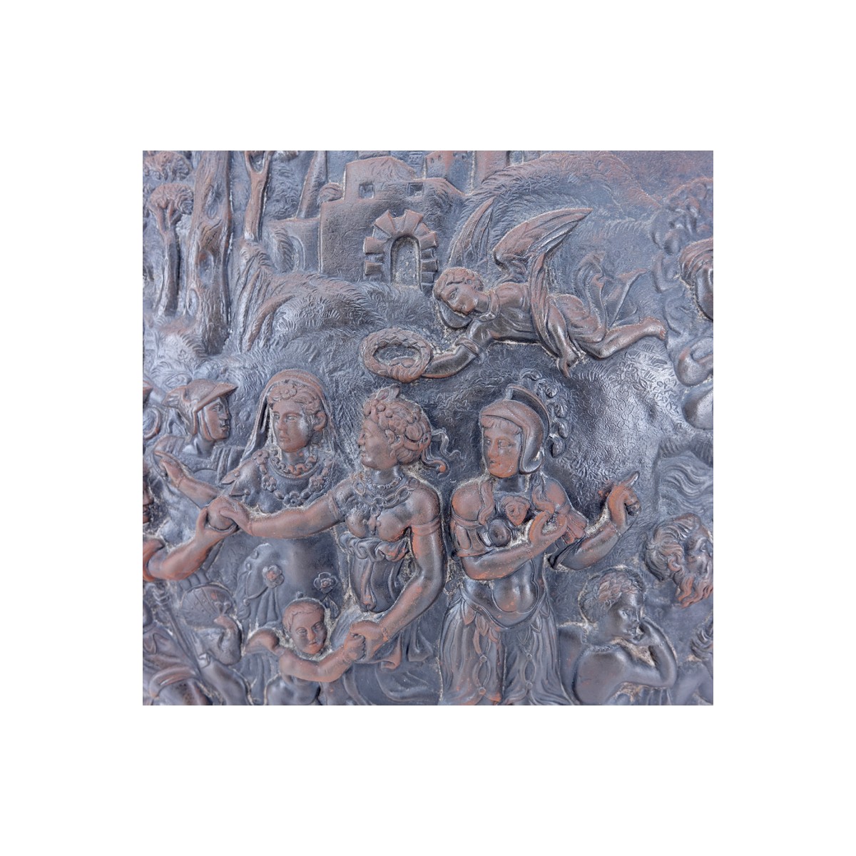 Large Bronze Renaissance Style High Relief Wall Ha