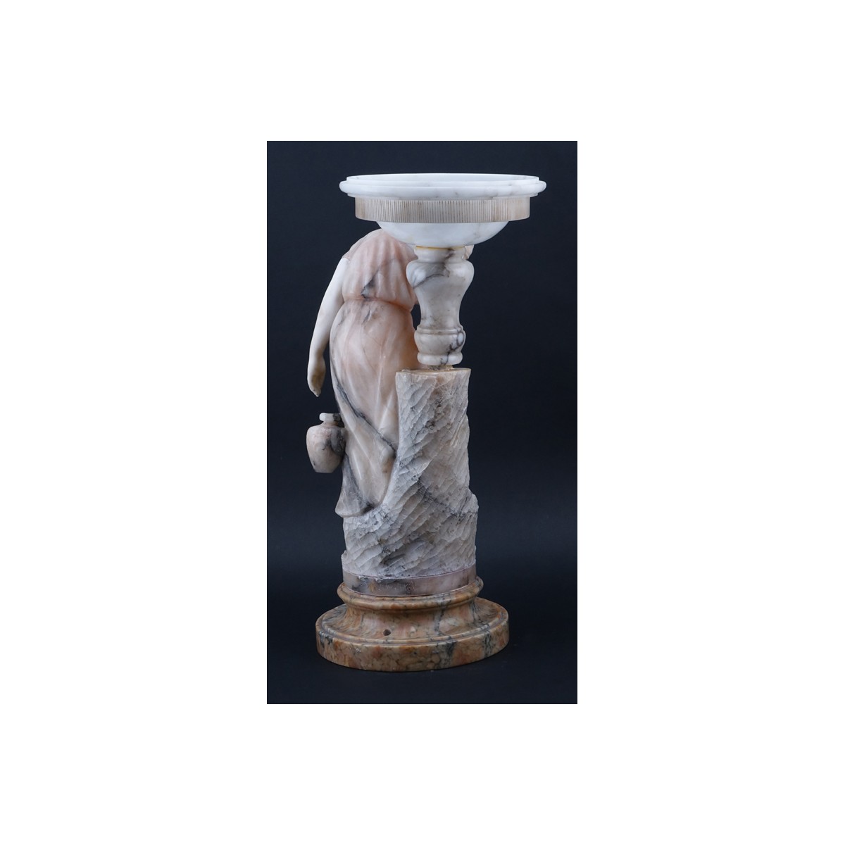 Antique Italian Carved Marble and Alabaster "Rebec