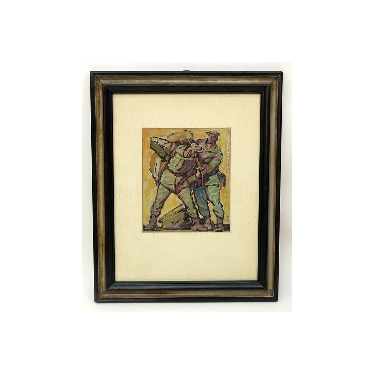 Russian Soviet Realist School Gouache On Card "Sto