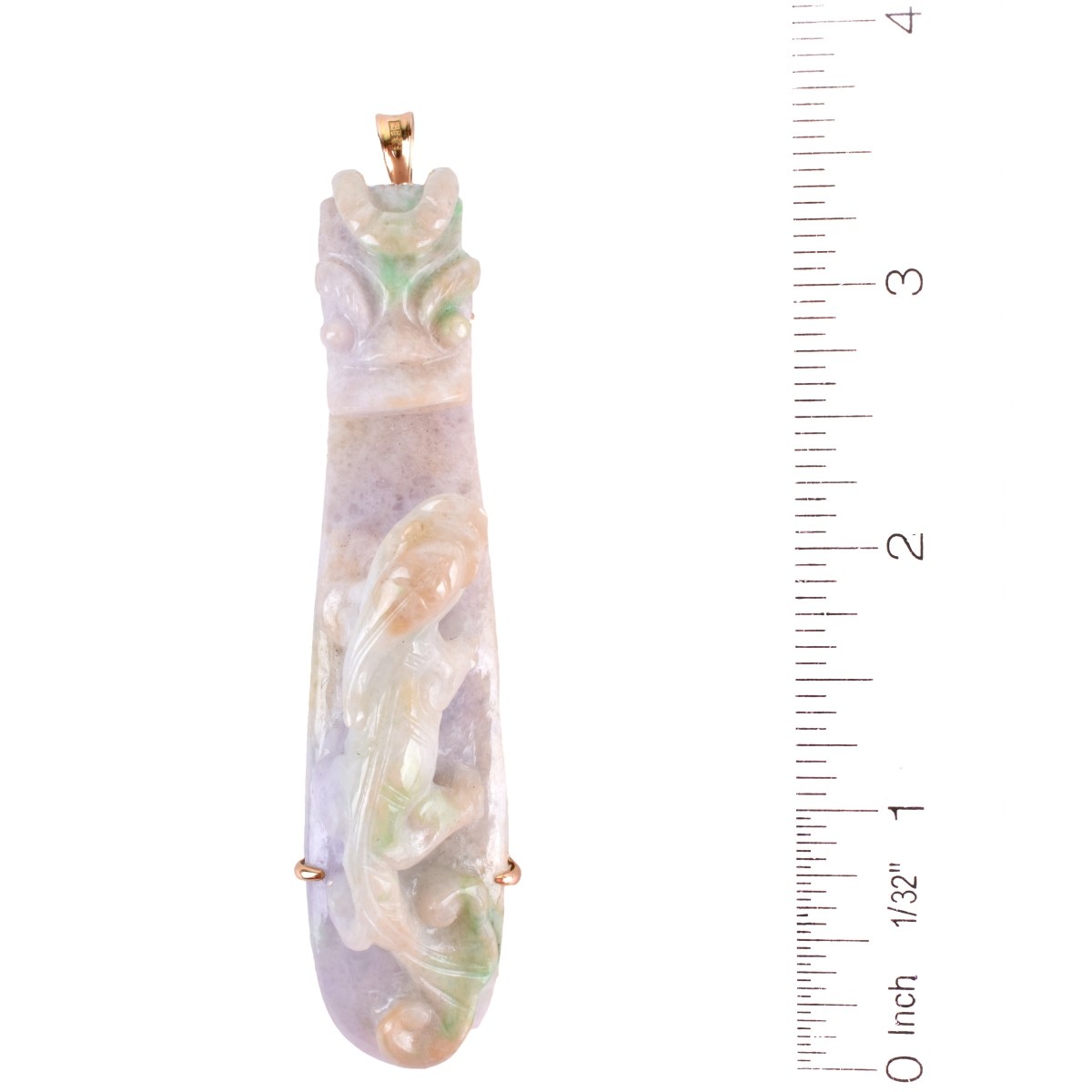 Antique Chinese Jade and 14K Pendant