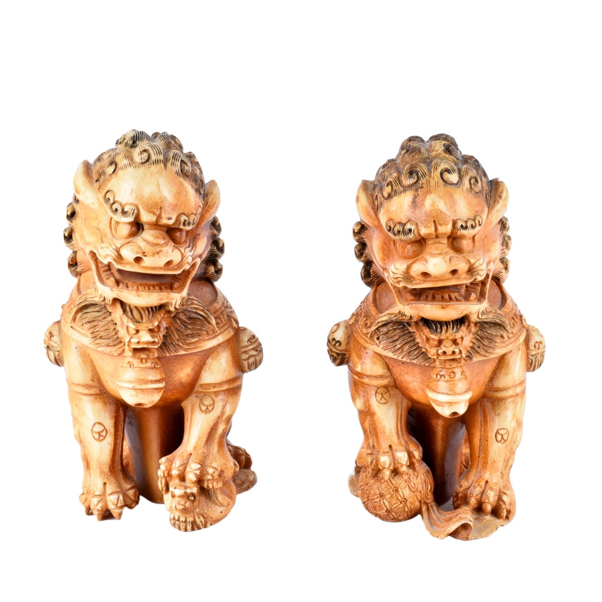 Chinese Carved Jade Buddhist Lions