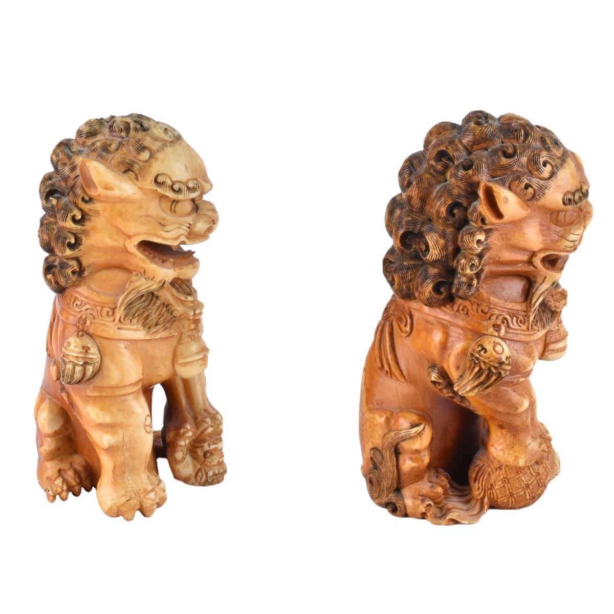 Chinese Carved Jade Buddhist Lions