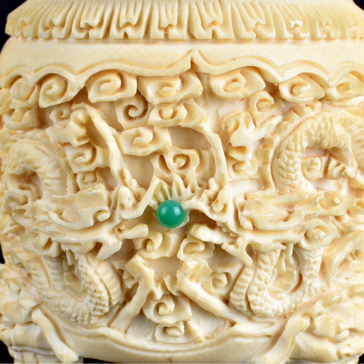 19th Century Chinese Carved Ivory Urn