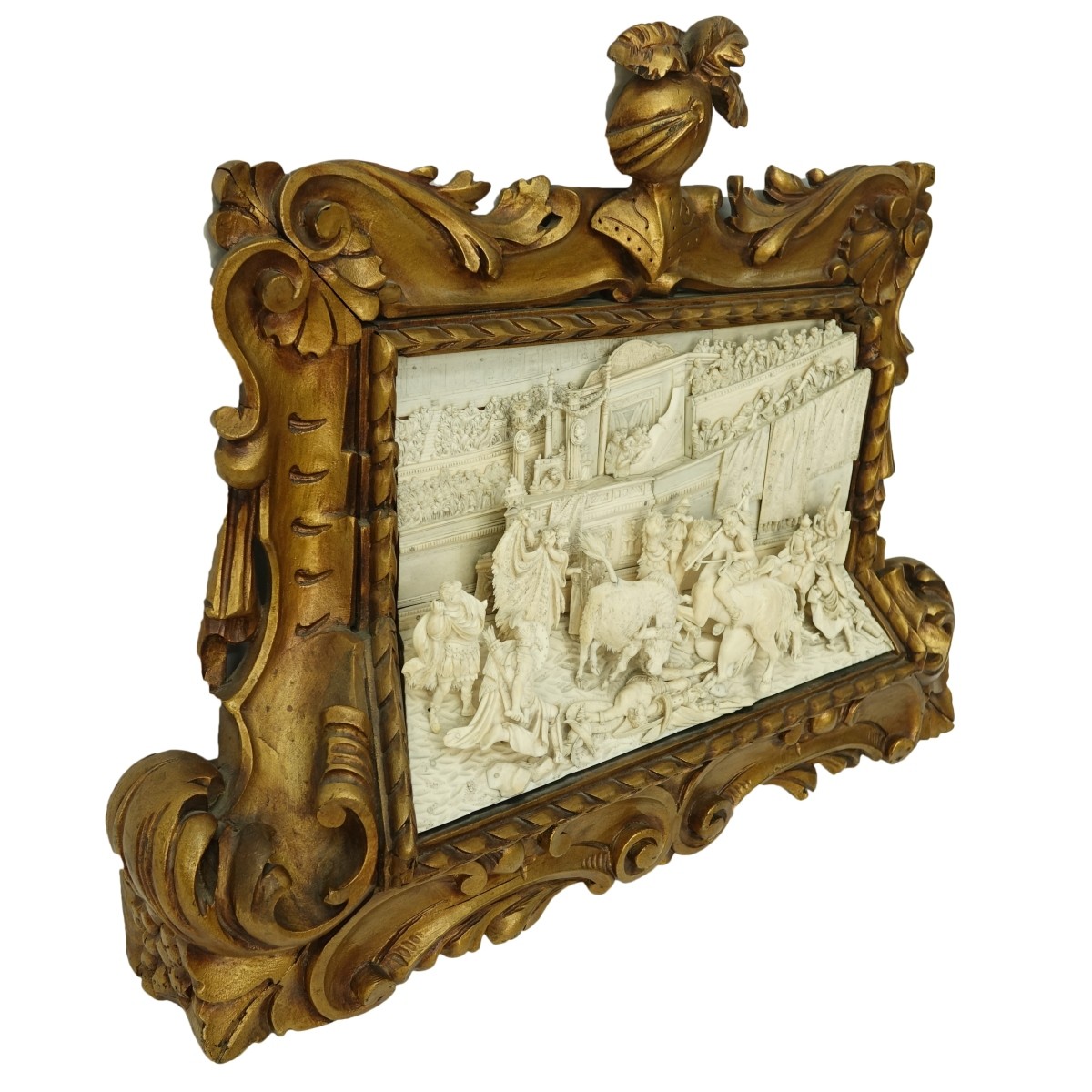 19th C. Italian School Carved Ivory Relief