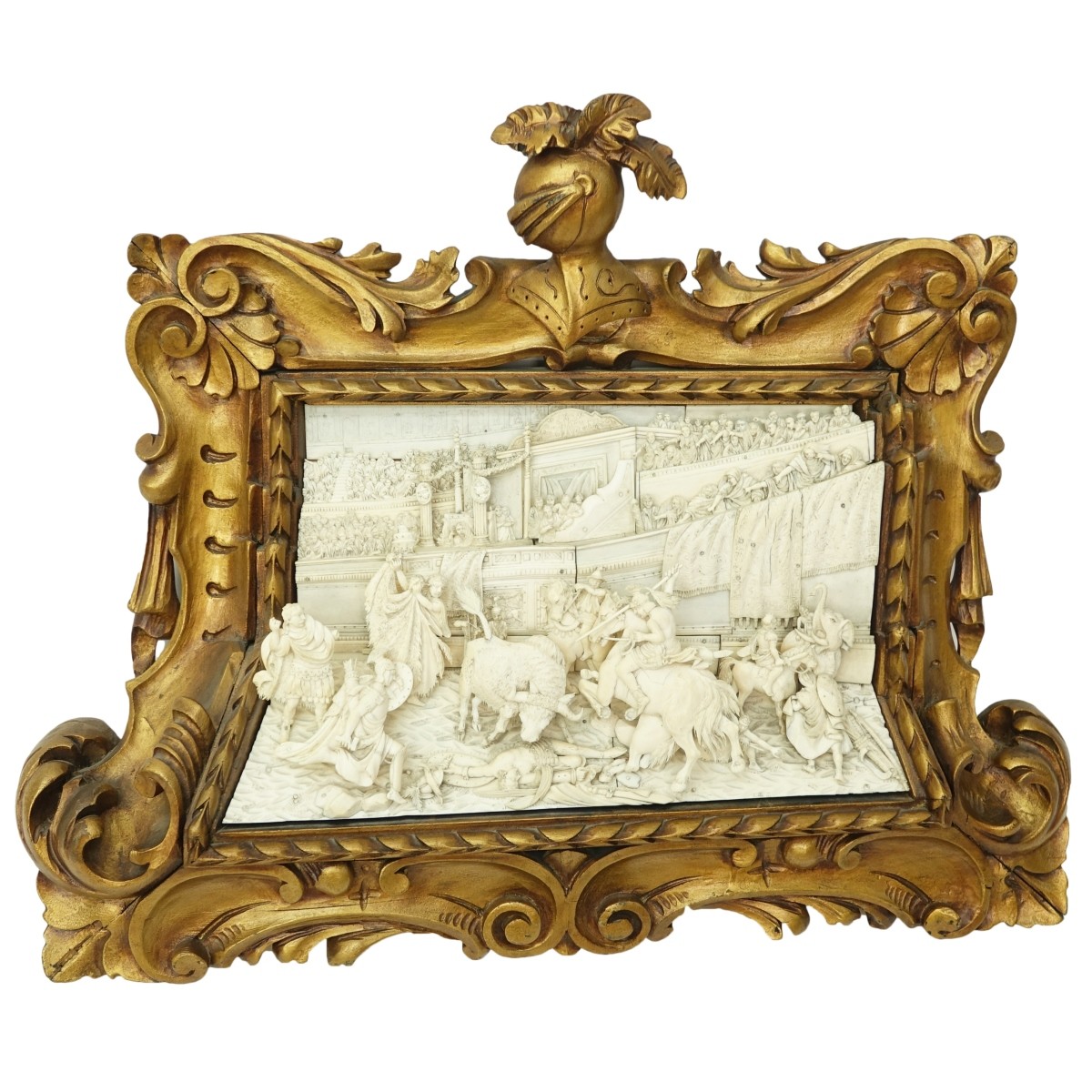 19th C. Italian School Carved Ivory Relief