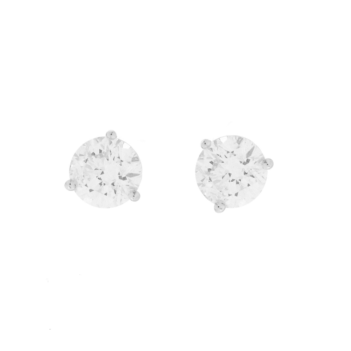 2.01ct TW Diamond and 14K Ear Studs