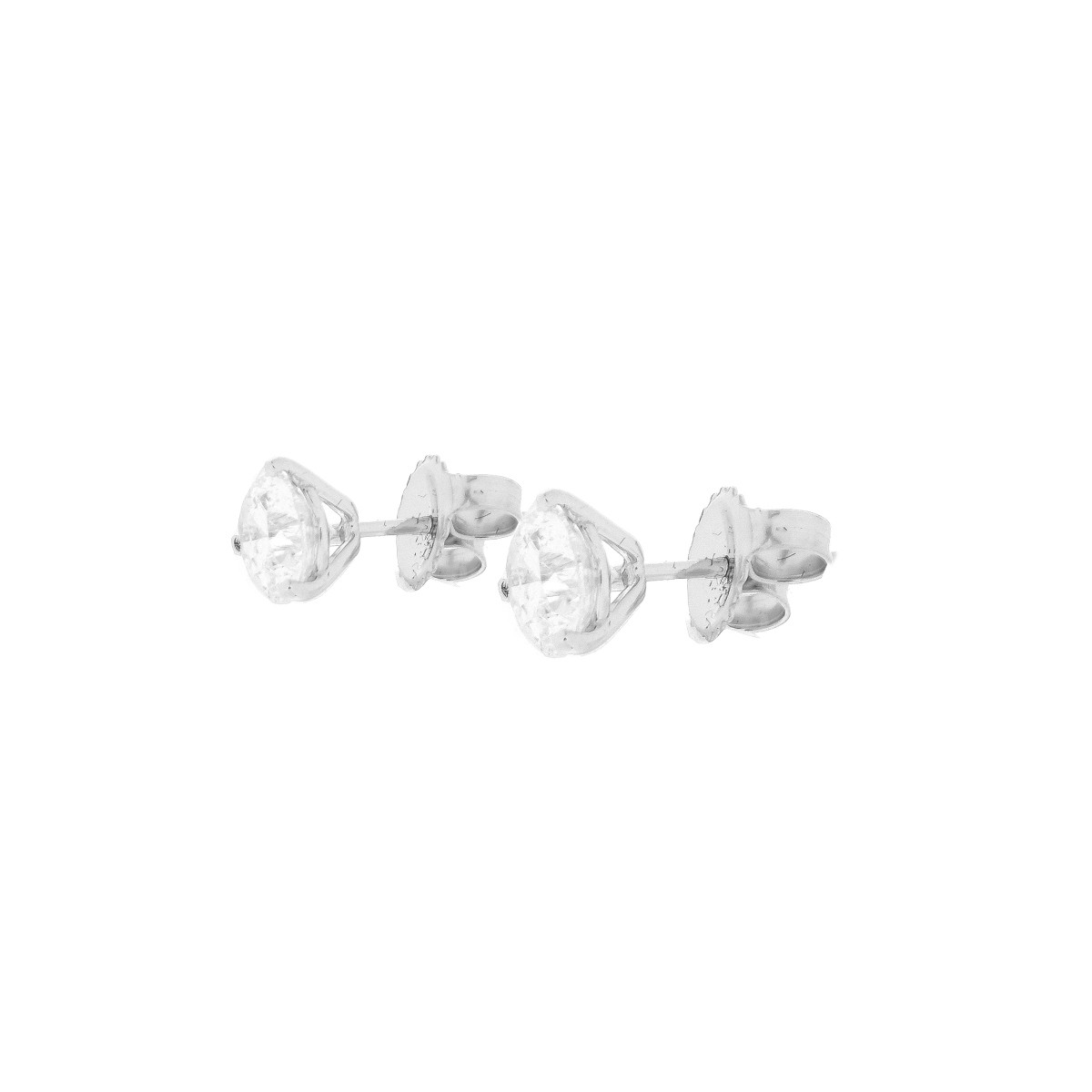 2.01ct TW Diamond and 14K Ear Studs