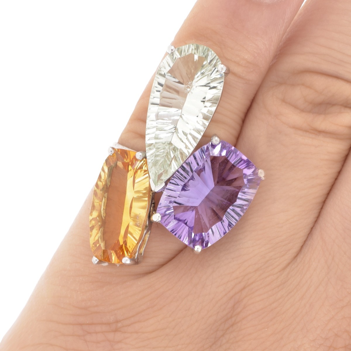 Contemporary Gemstone 18K Ring