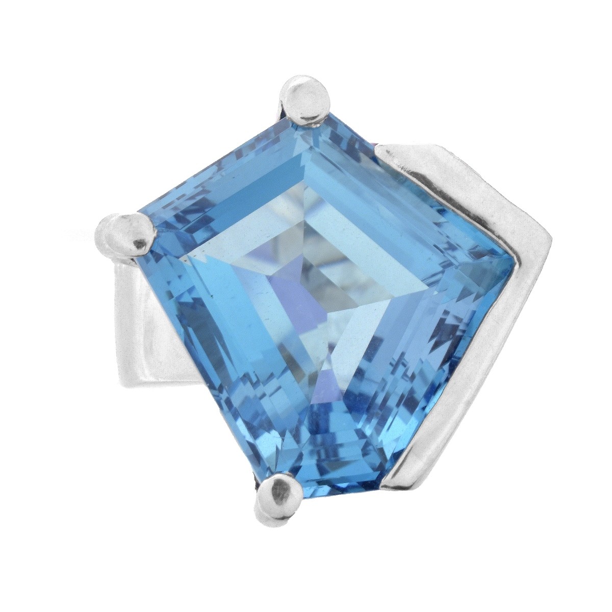 London Topaz Platinum Ring