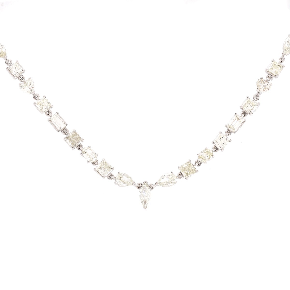 31.0ct TW Diamond and Platinum Necklace.