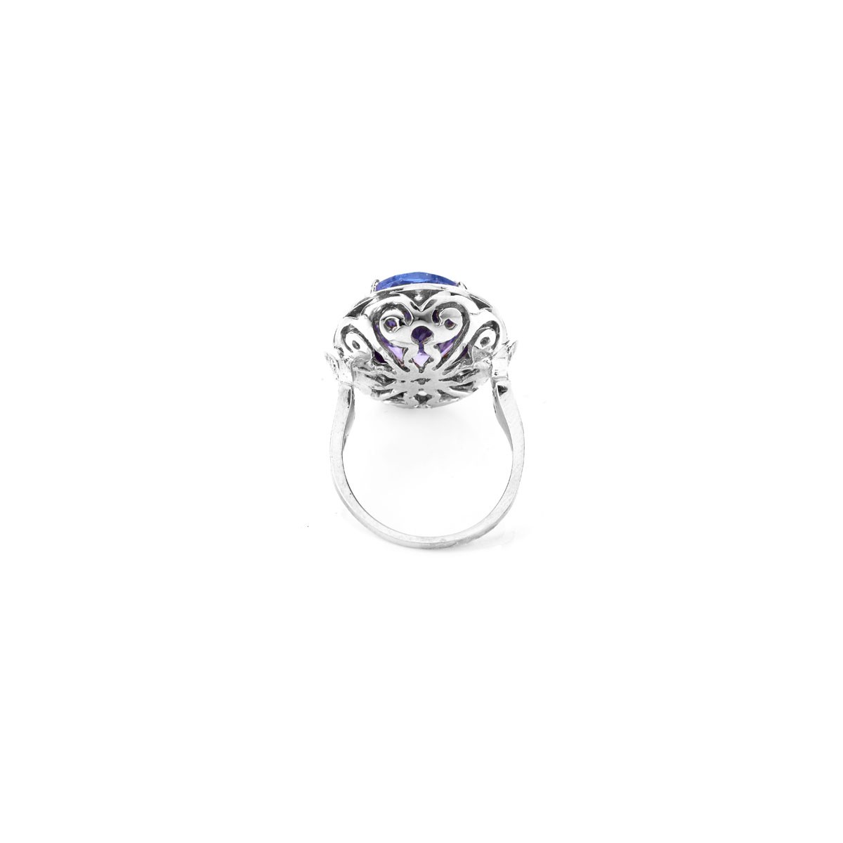 AIGL Cert. 7.0Ct Oval Cut Tanzanite .70 Ct Diamond