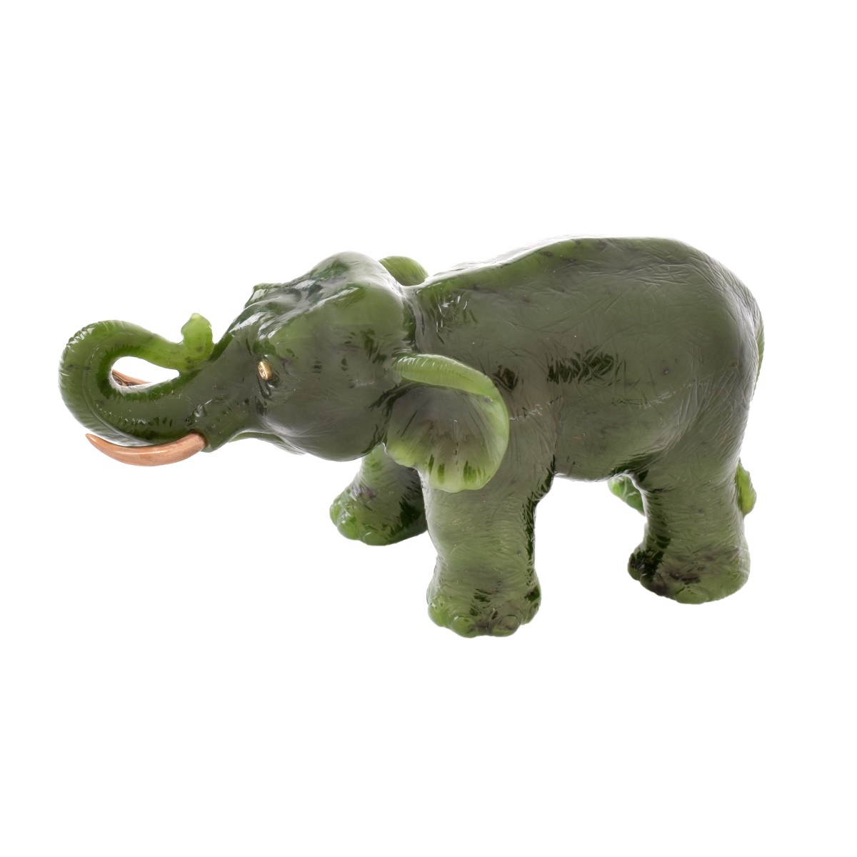 Russian Faberge Jade Elephant