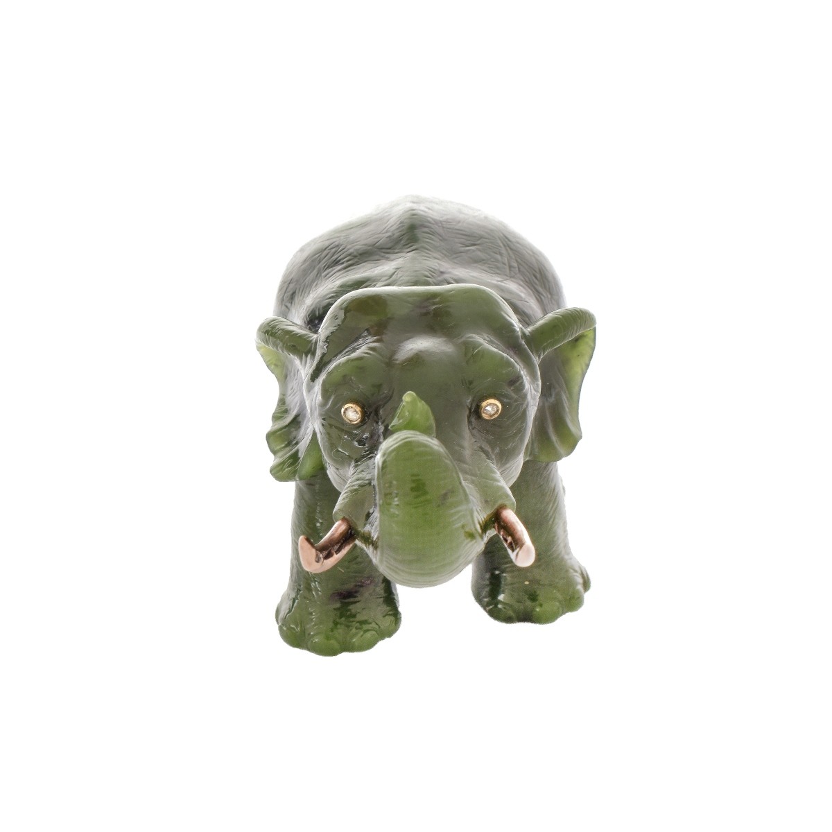 Russian Faberge Jade Elephant