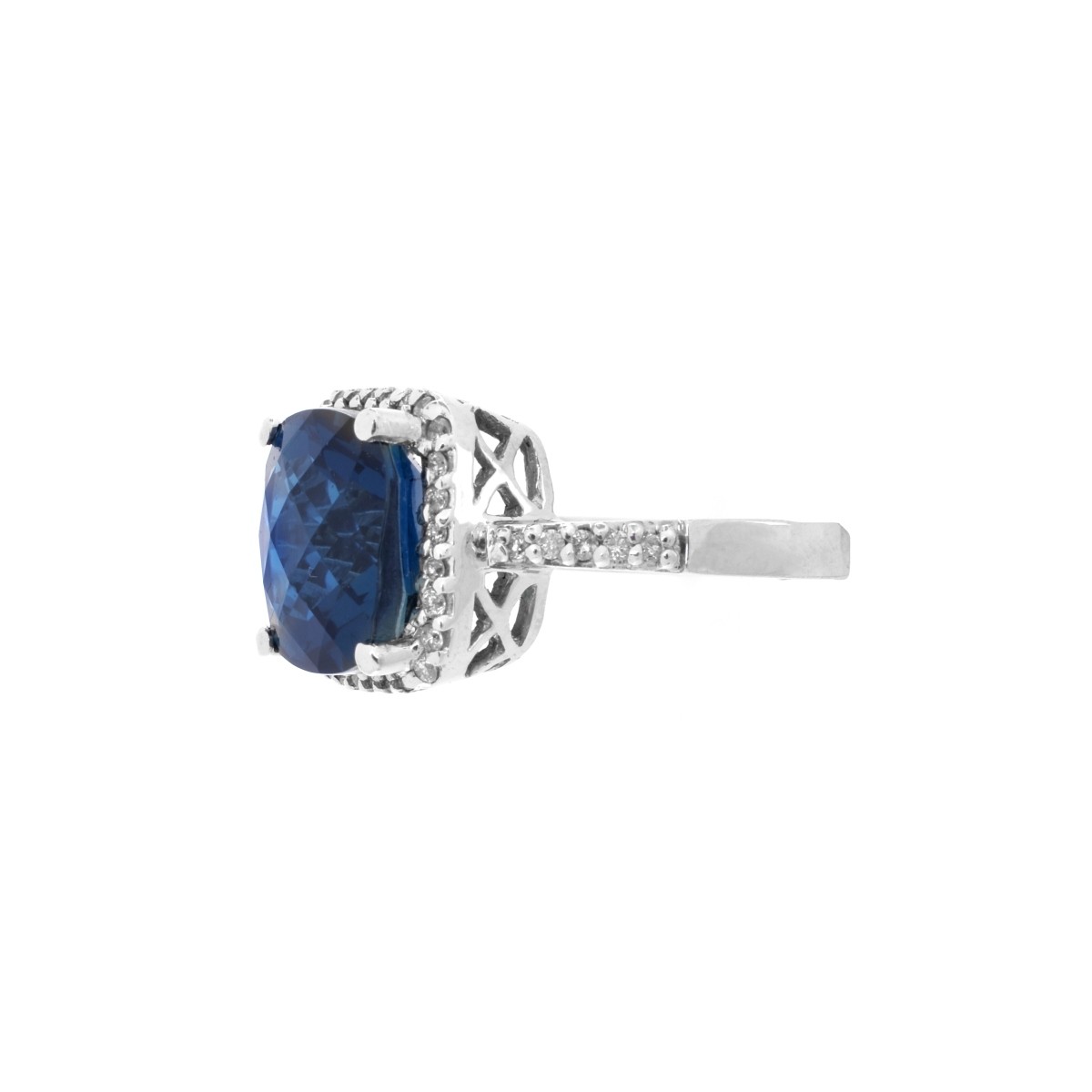 Topaz, Diamond and 14K Ring