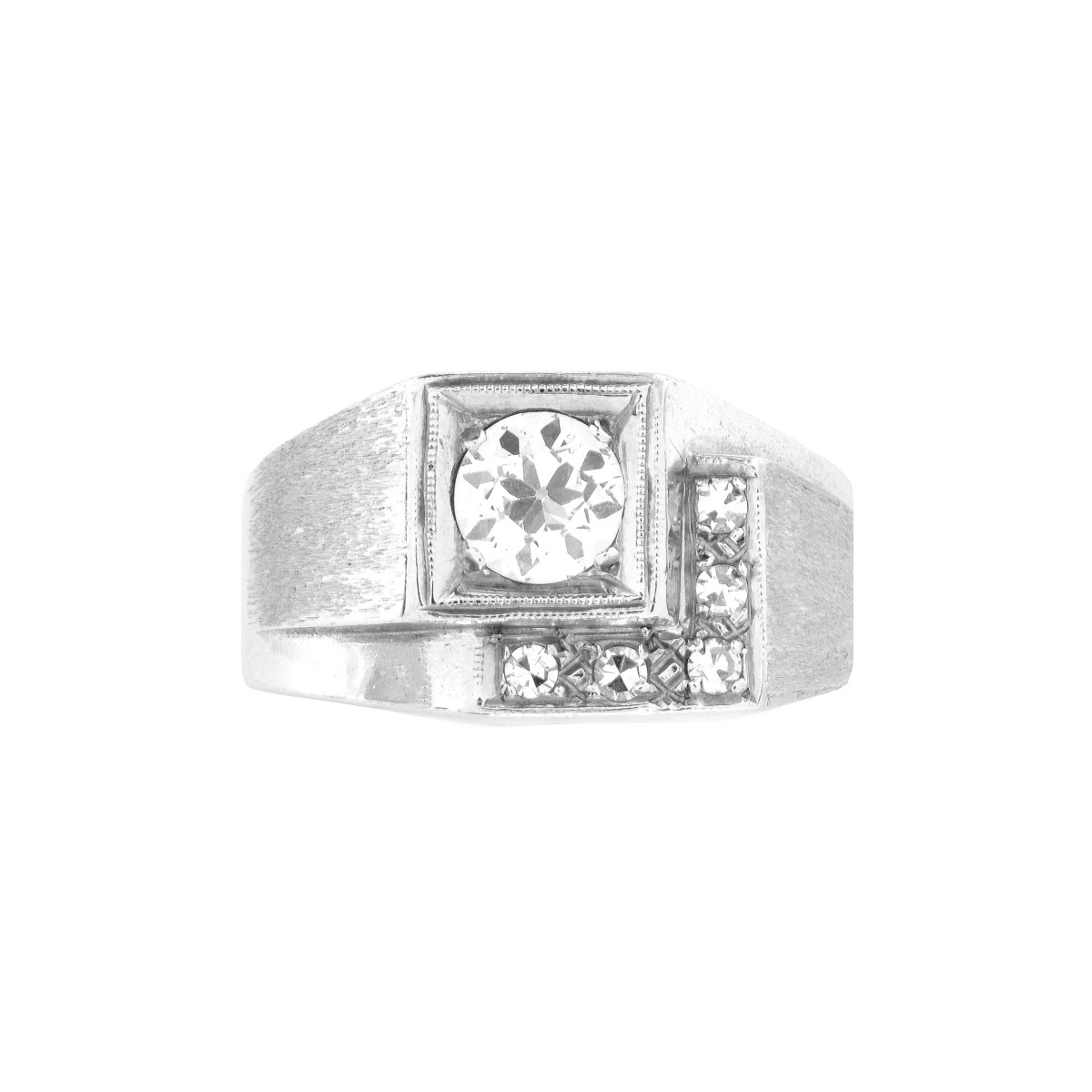 Man's Diamond and 14K Ring