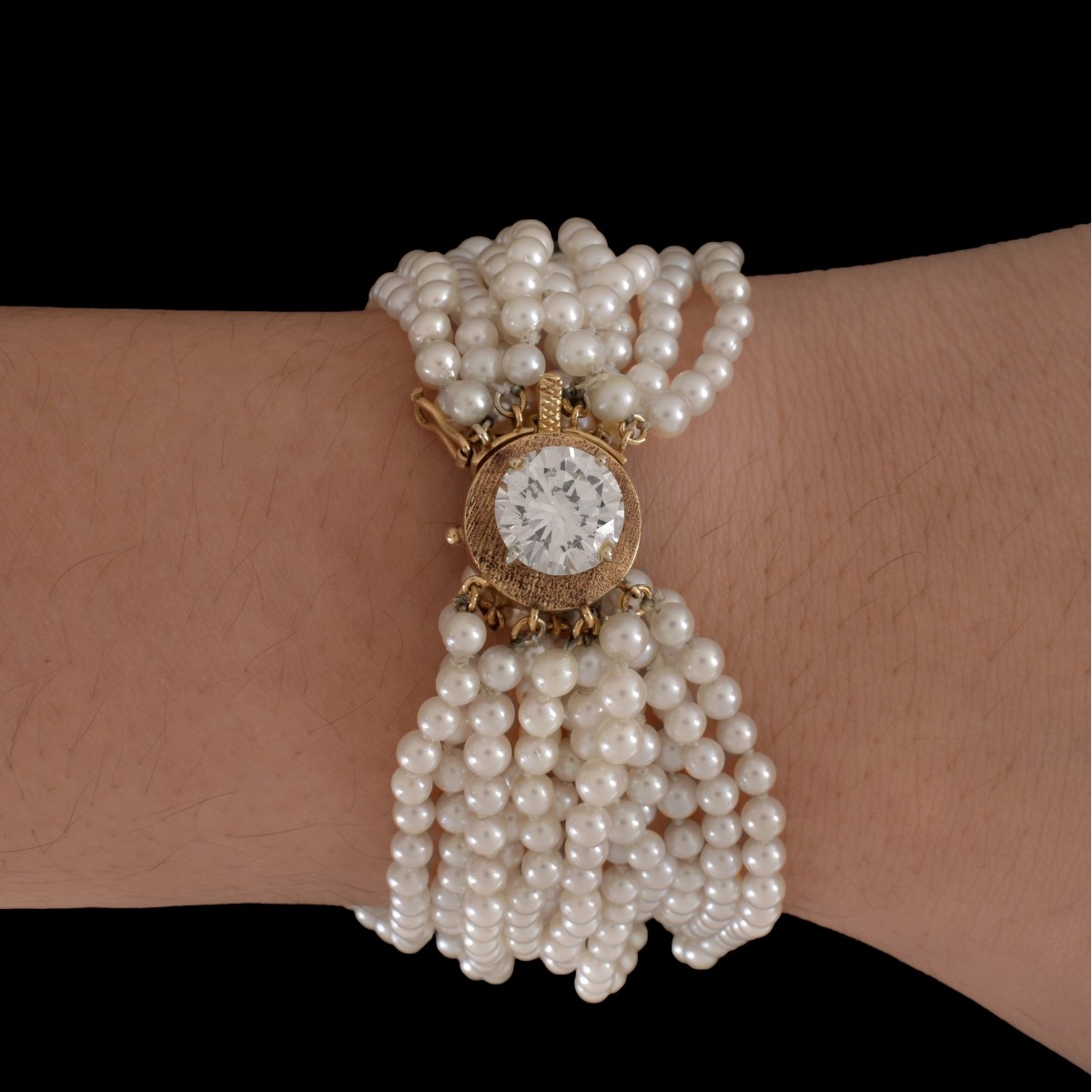 Vintage Seed Pearl and 14K Bracelet