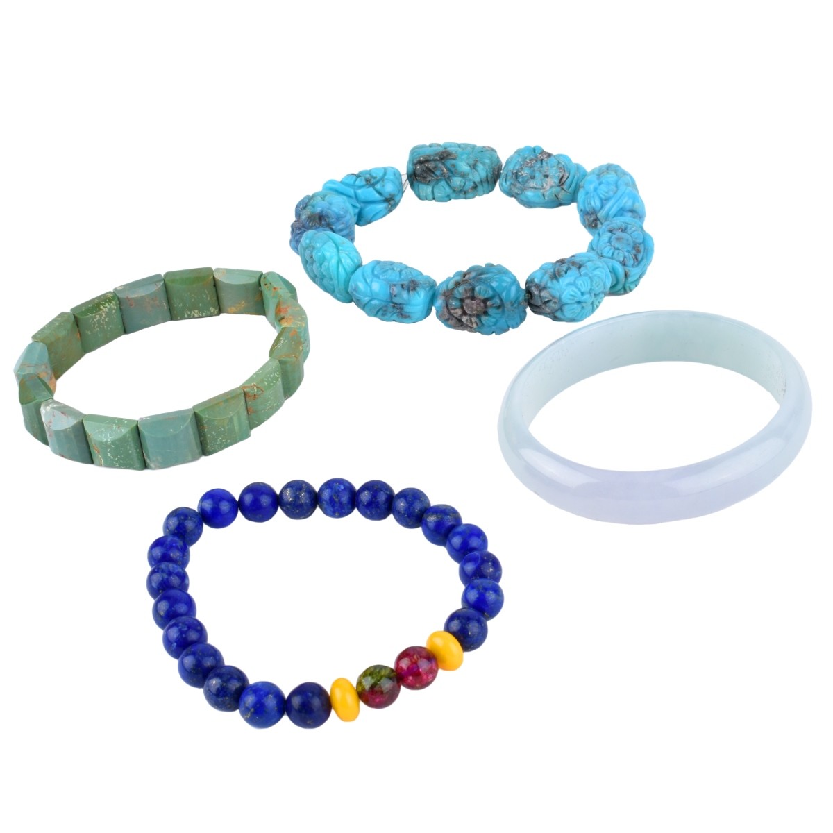 Four Hardstone Bracelets