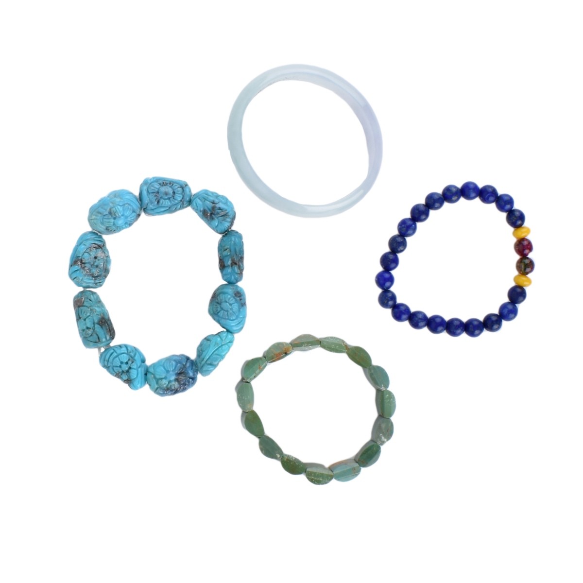 Four Hardstone Bracelets