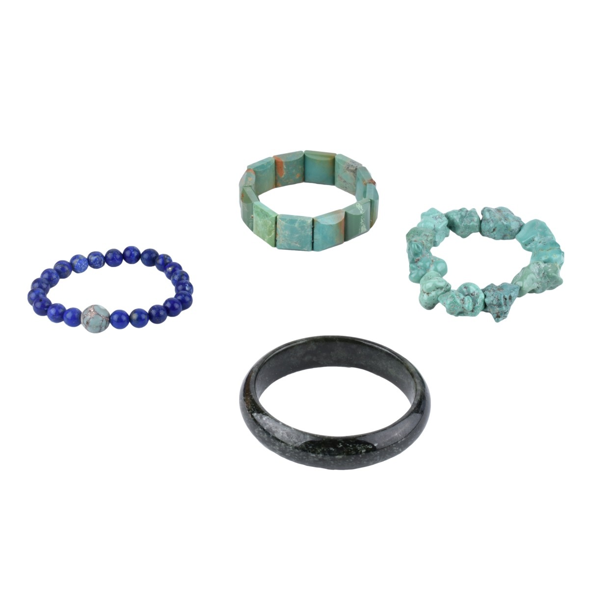 Four Hardstone Bracelets