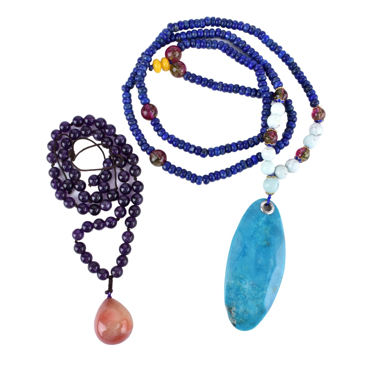 Two Hardstone Beaded Necklaces