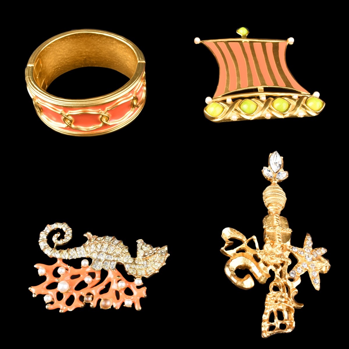 4 Pc Costume Jewelry Lot