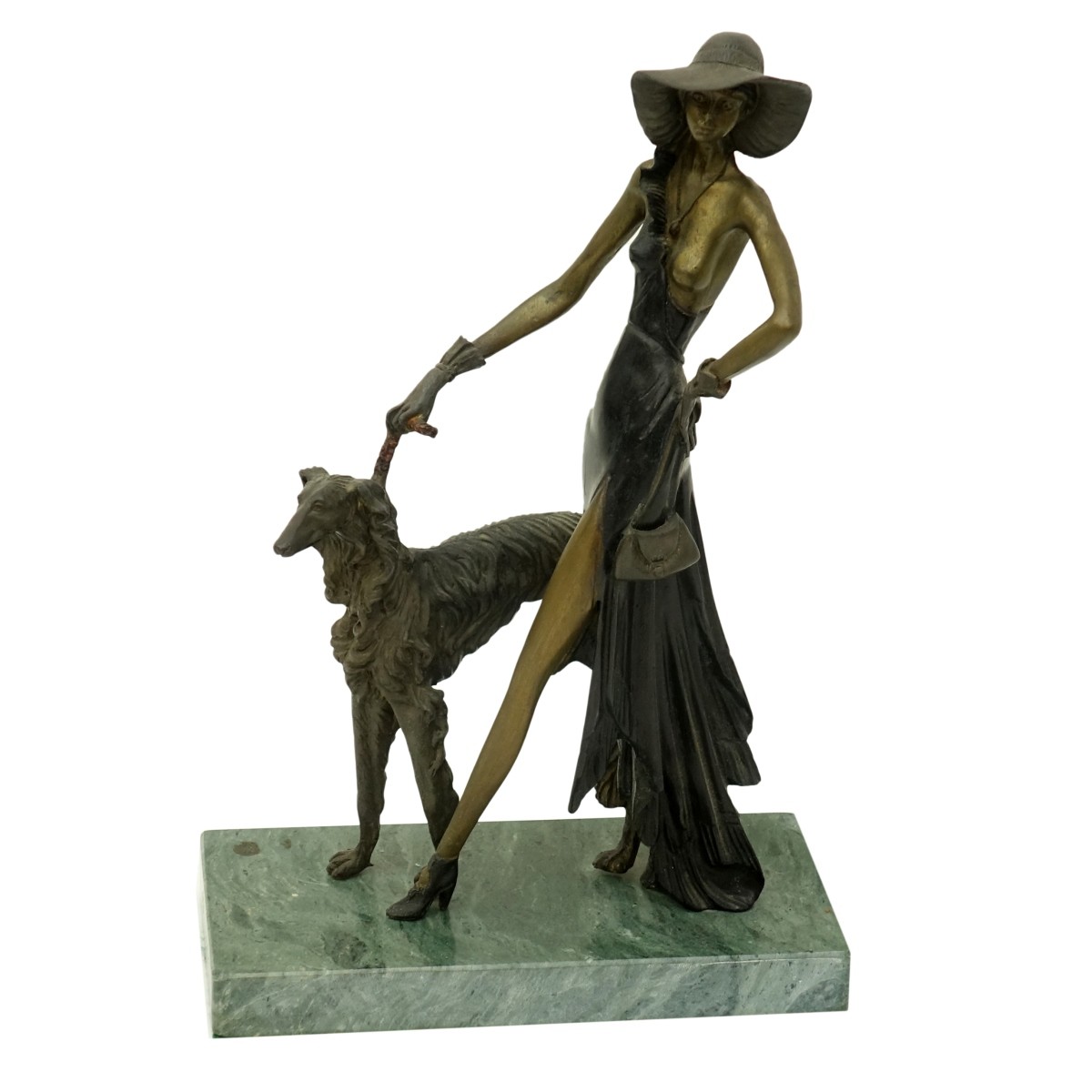 Modern Art Deco Erte Style Bronze Sculpture