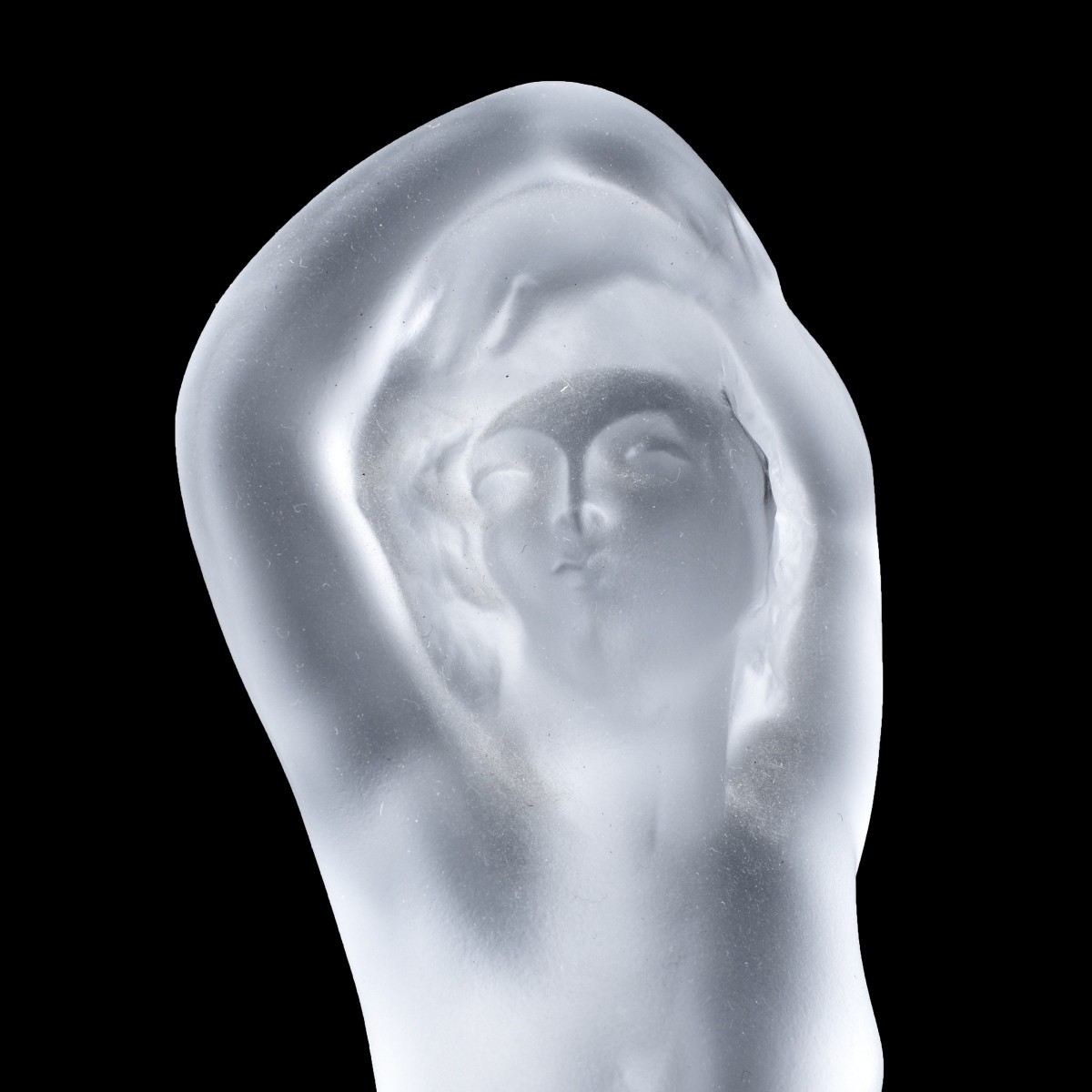 Lalique Frosted Crystal Two Nude Dancers Group