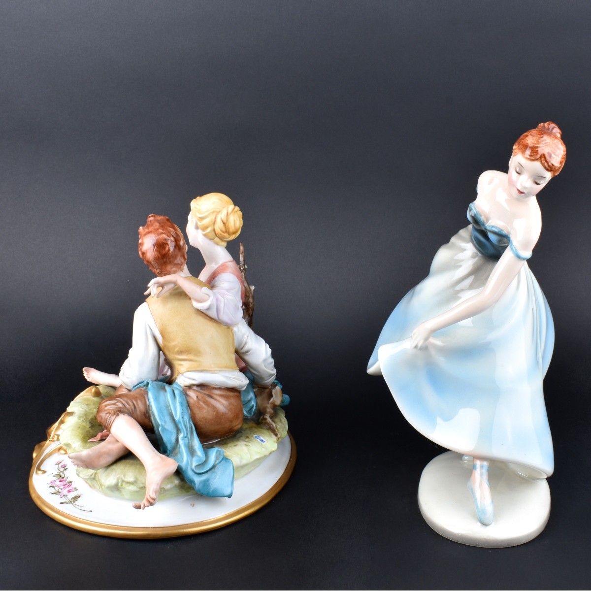 Two (2) Vintage Porcelain Figurines