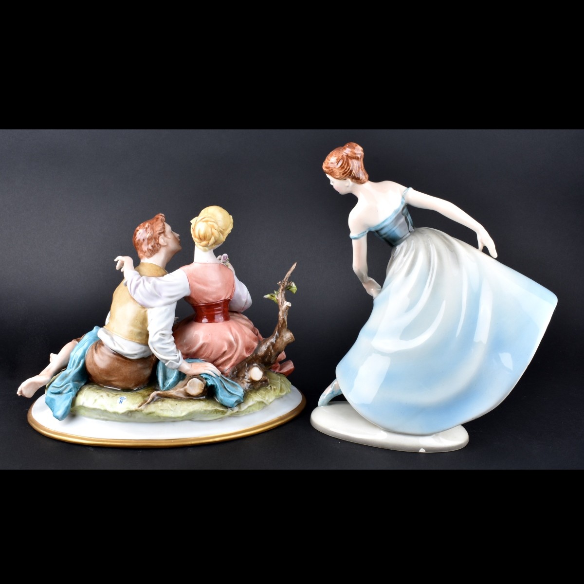 Two (2) Vintage Porcelain Figurines