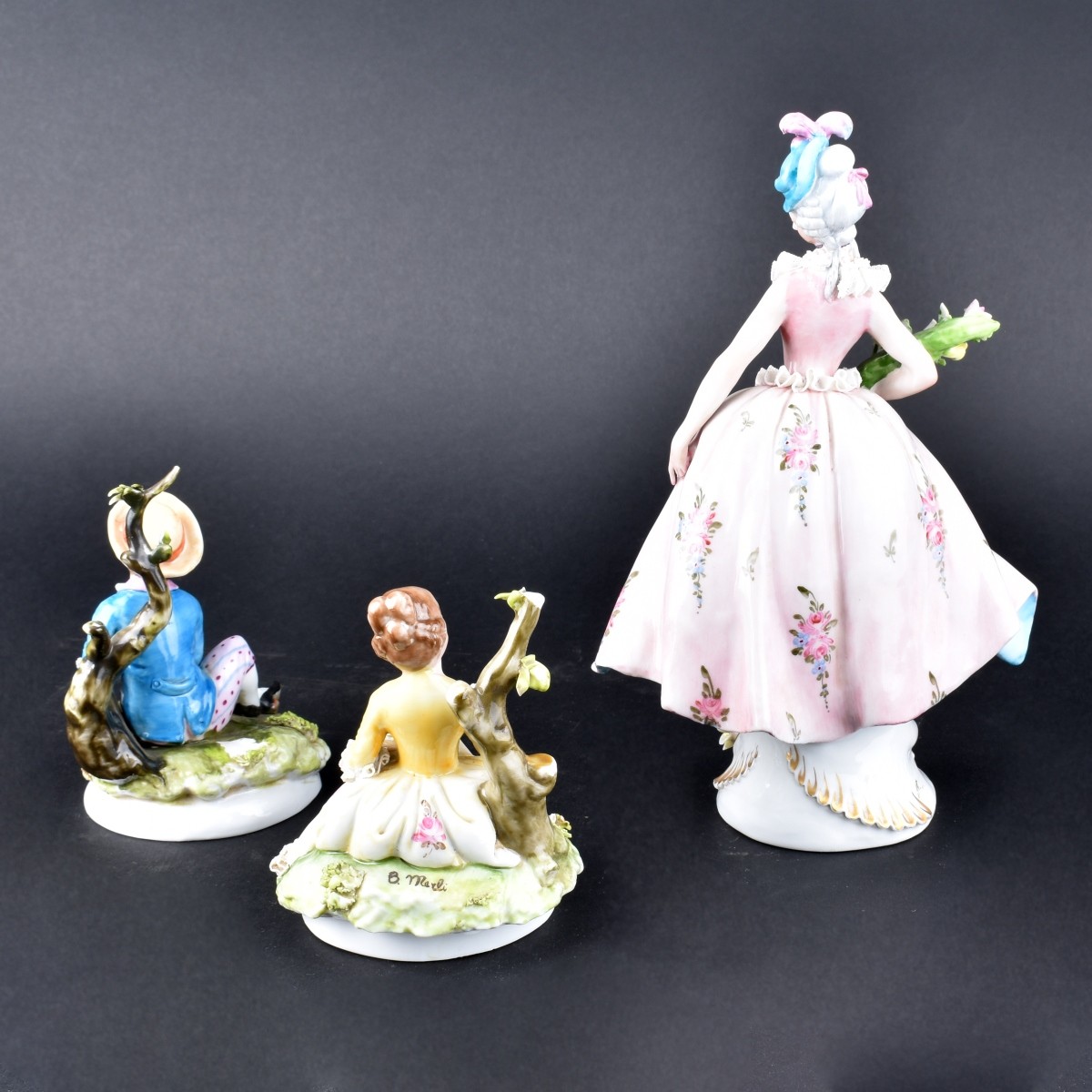 Three (3) Vintage Capodimonte Figurines