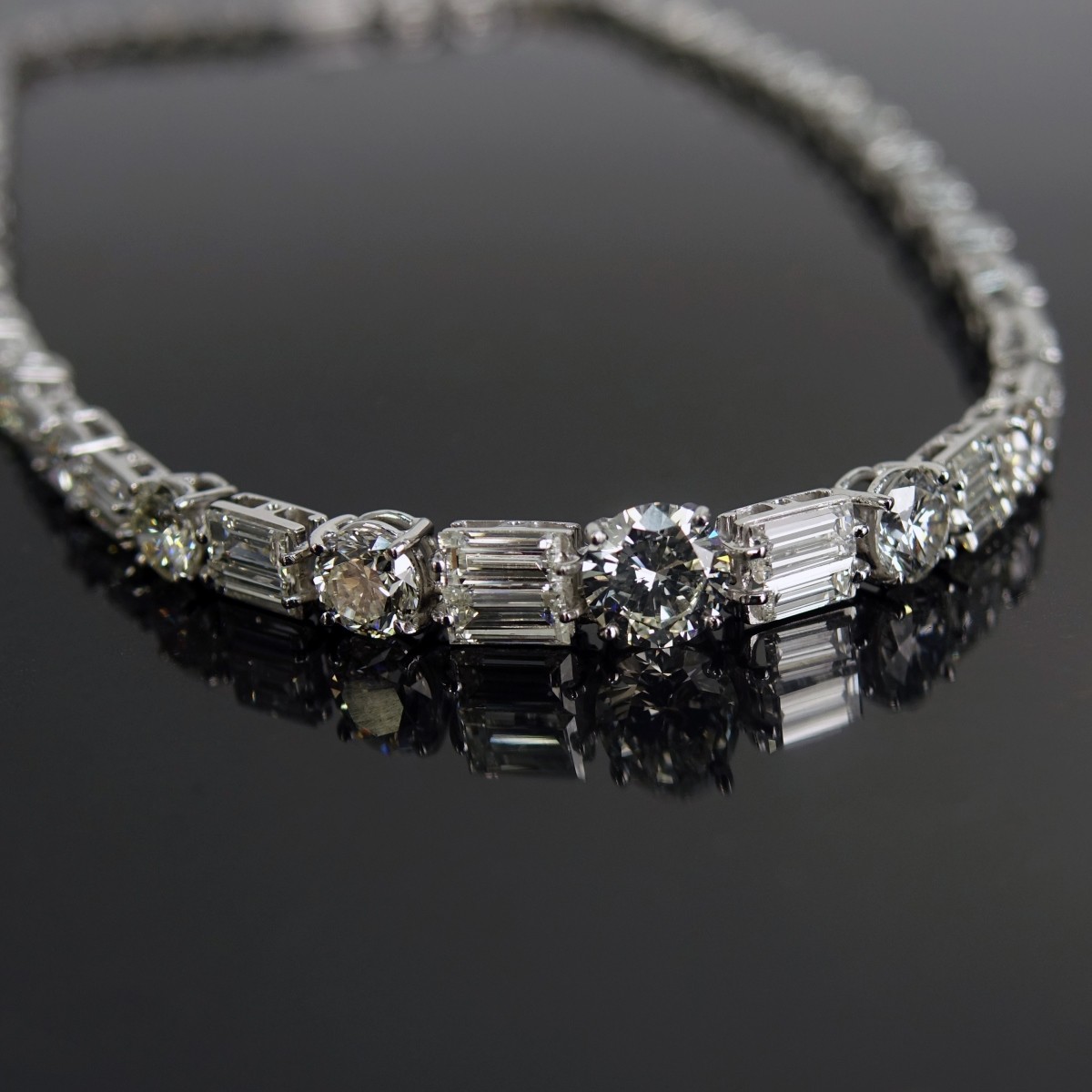 27.50ct TW Diamond and Platinum Necklace