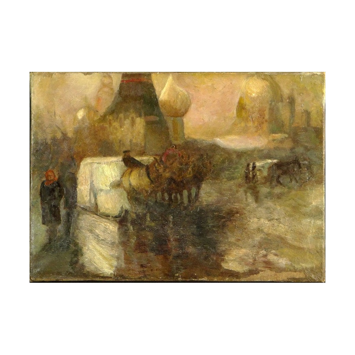 19/20th Century Russian School Oil on Canvas