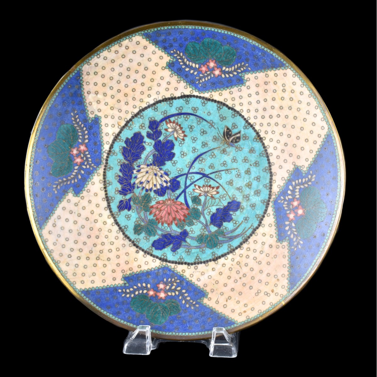 Japanese Cloisonne Enamel Charger