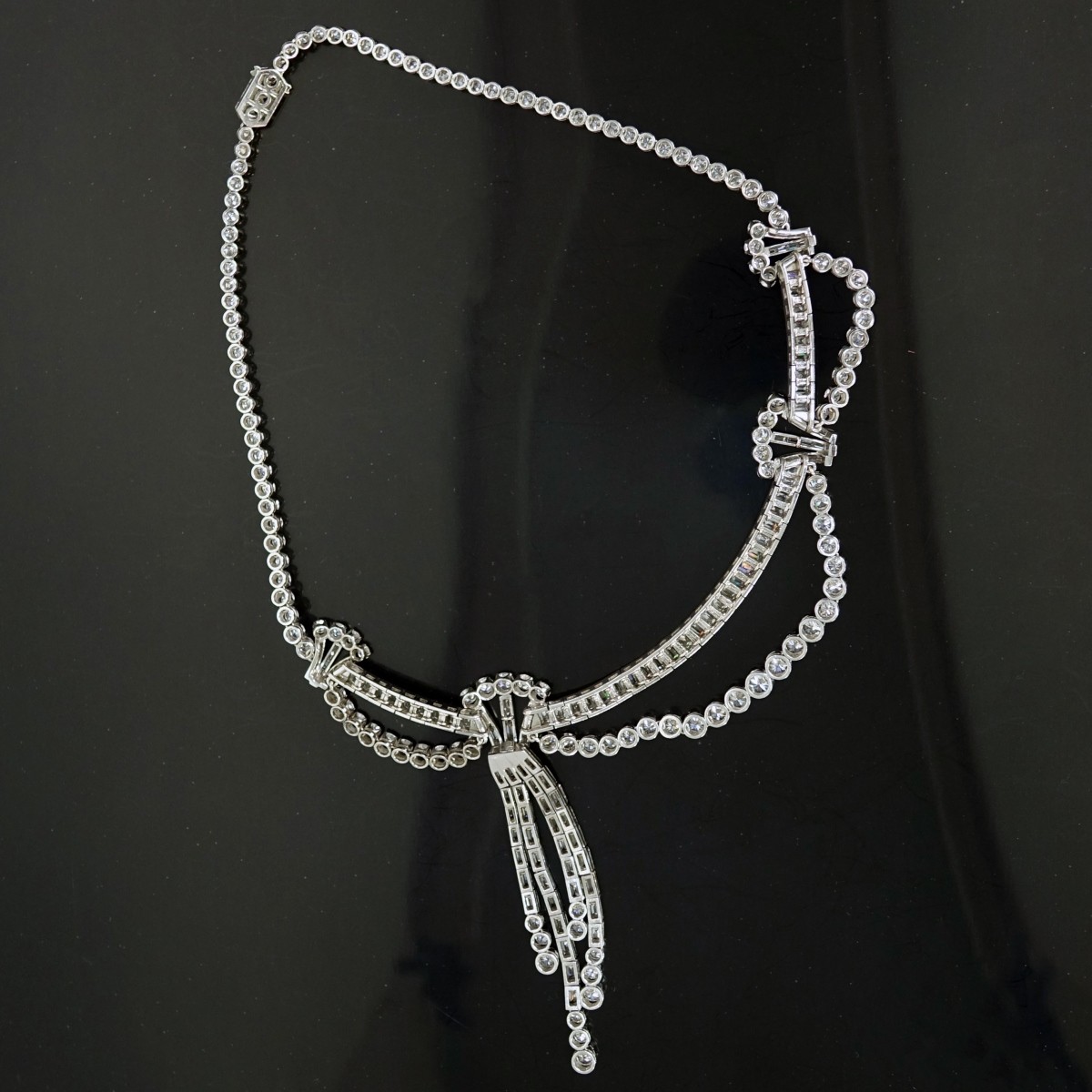 Art Deco 50ct Diamond and Platinum Necklace