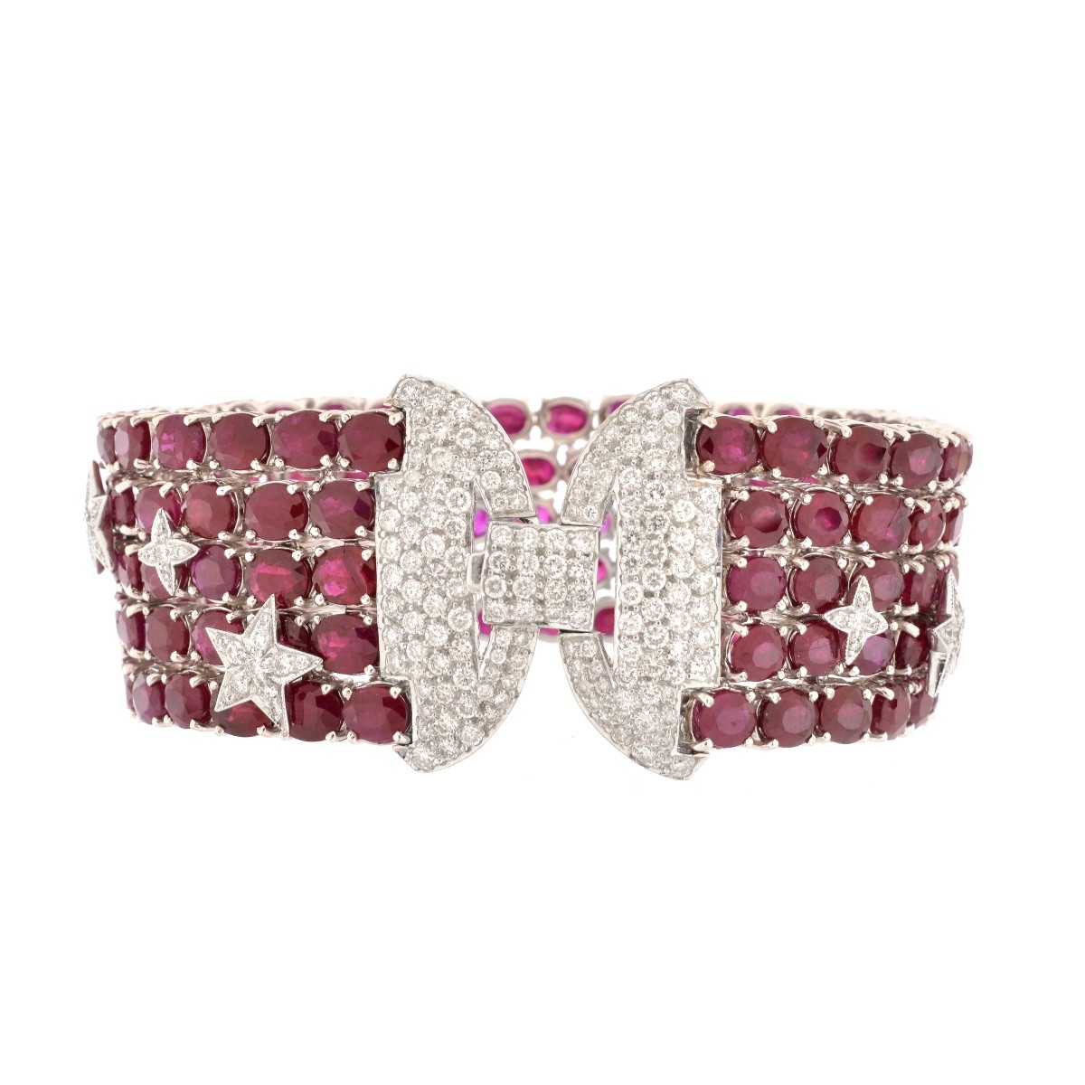 Burma Ruby, Diamond and 18K Bracelet