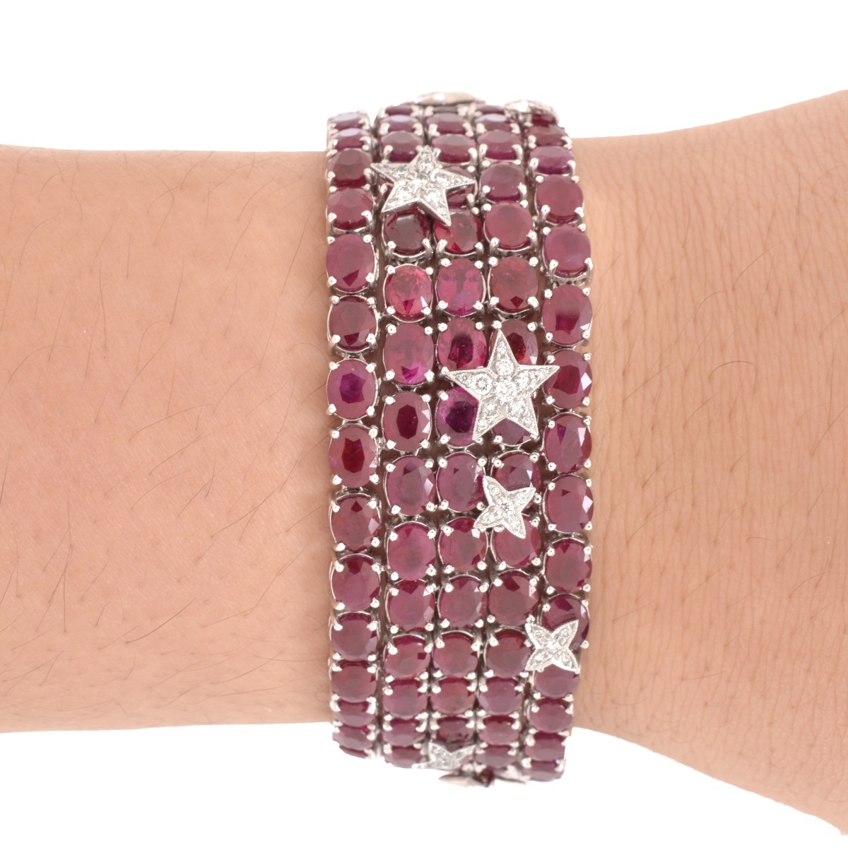 Burma Ruby, Diamond and 18K Bracelet