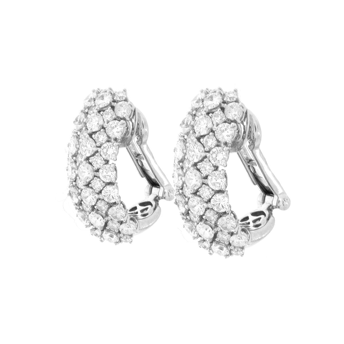 Diamond and 18K Earrings