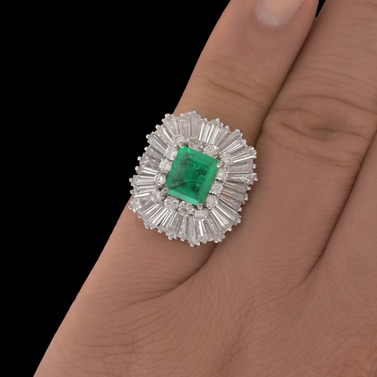 AGL Emerald and Diamond Ring