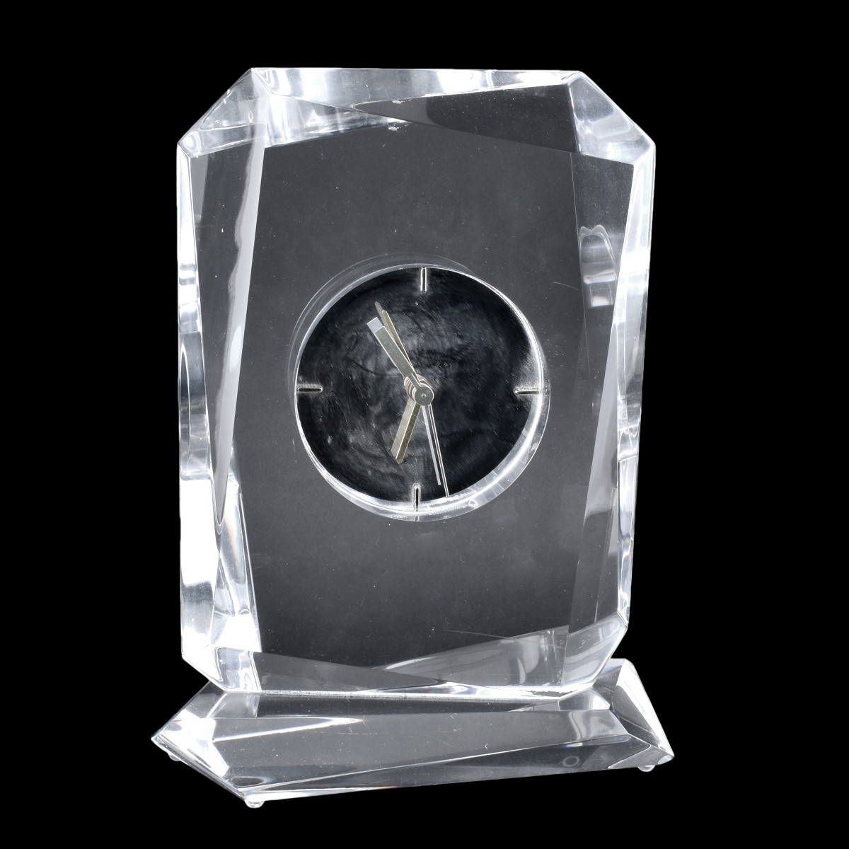 Mid Century Modern Faceted Lucite Clock