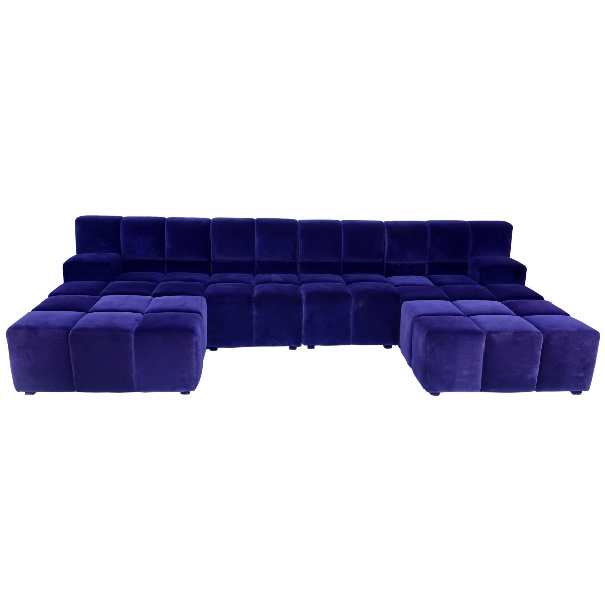 6 pc Modern Velvet Sectional Sofa