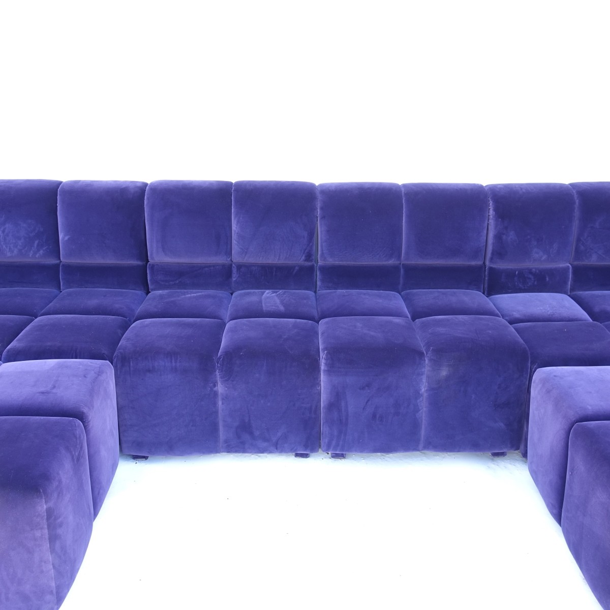 6 pc Modern Velvet Sectional Sofa