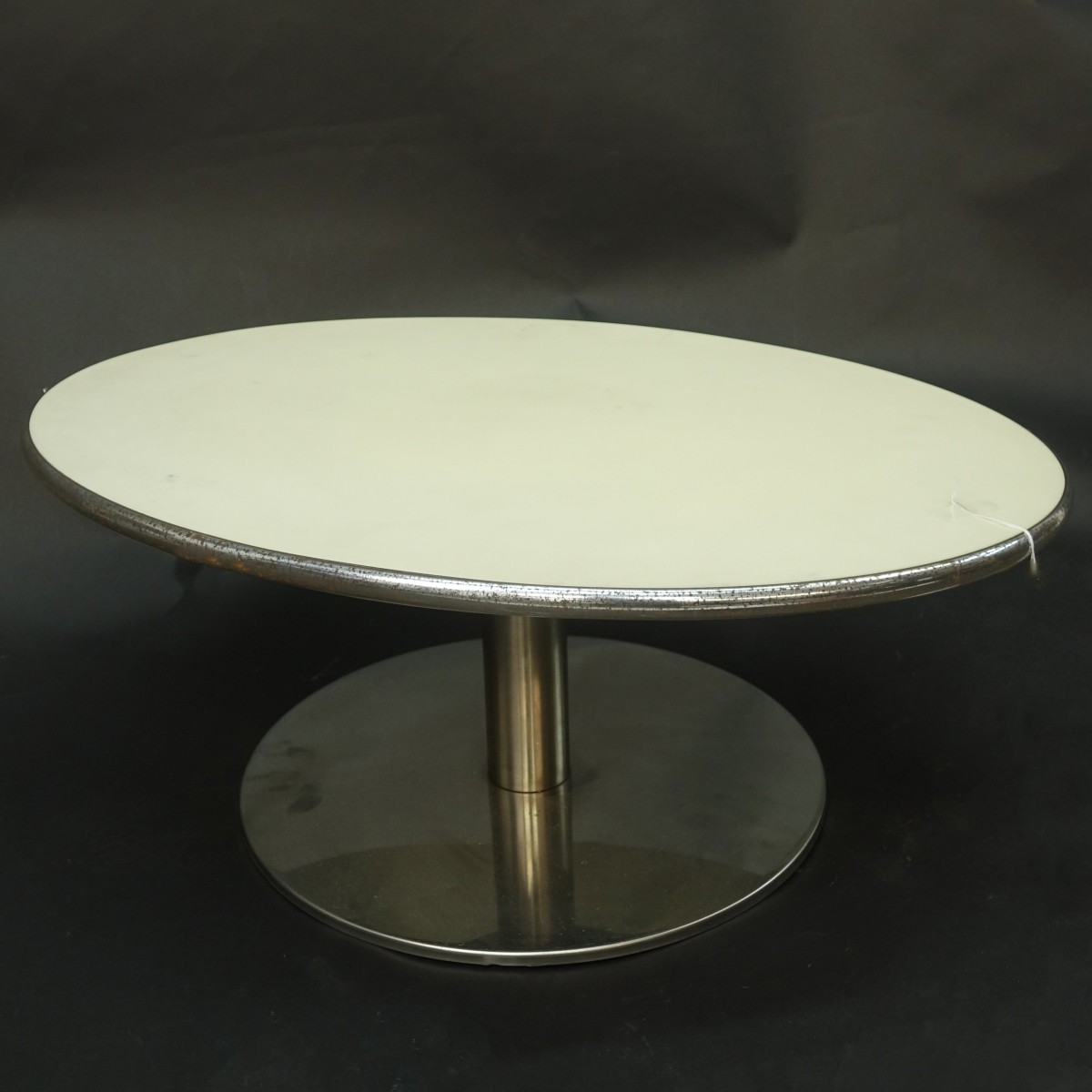 Colber Chrome and Laminate Adjustable Side Table