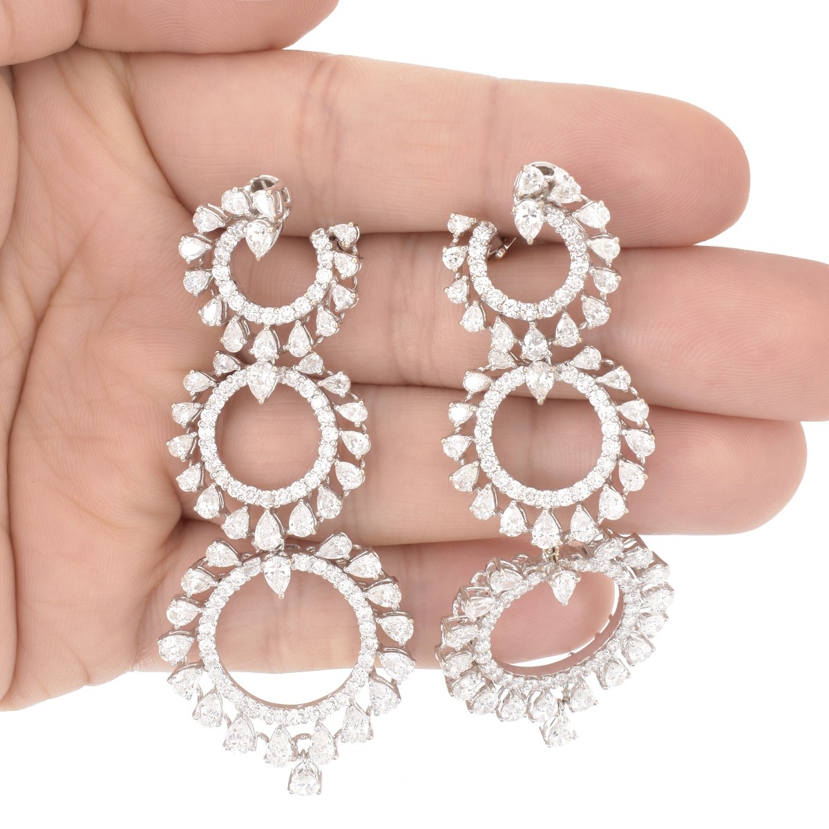 Diamond and 18K Earrings