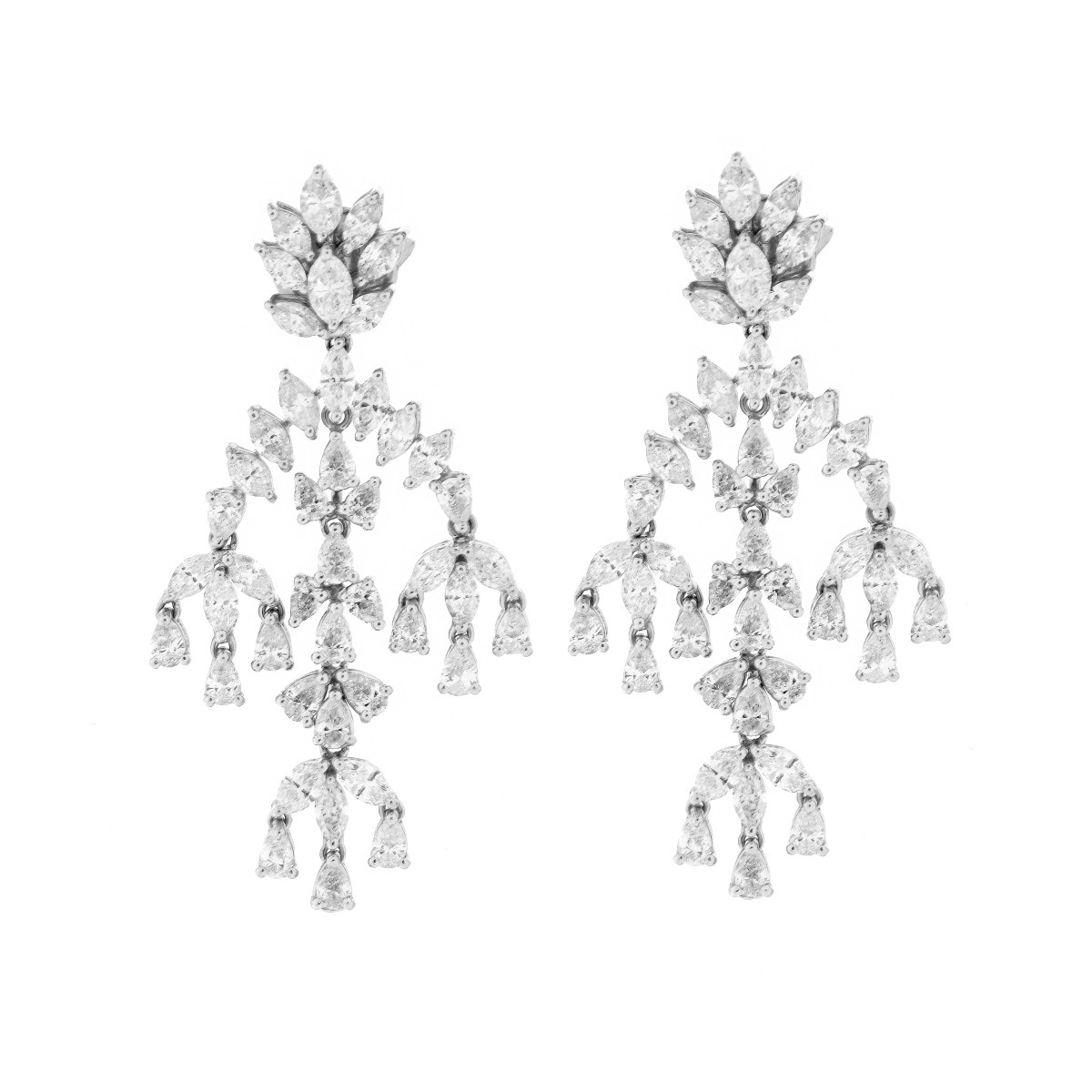 Diamond and 18K Earrings