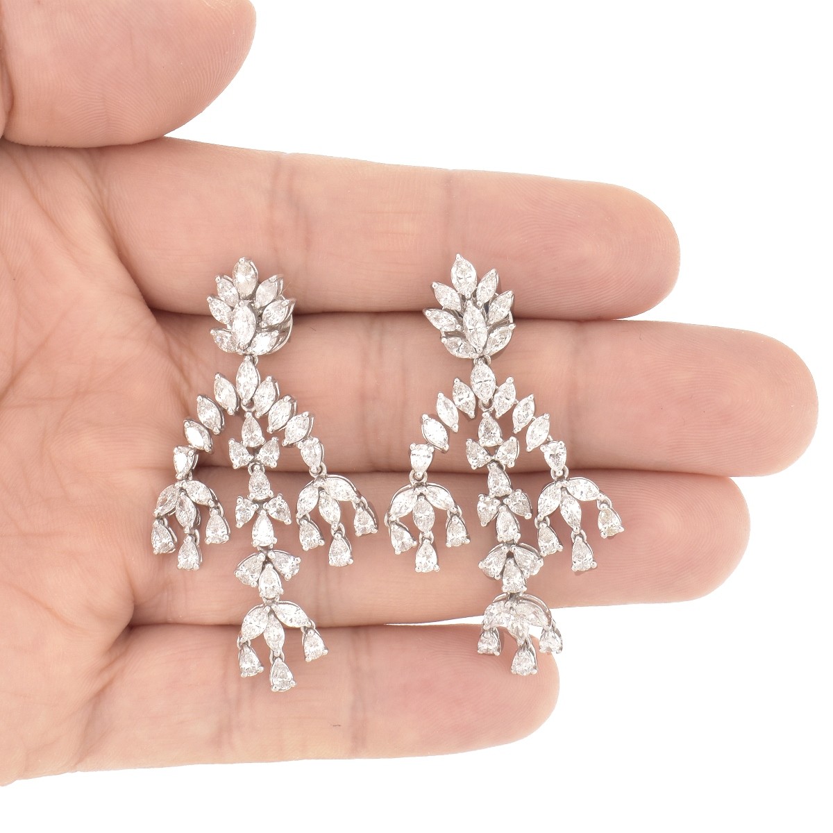 Diamond and 18K Earrings